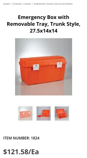 1824 Healthcare Logistics Emergency Medical Box