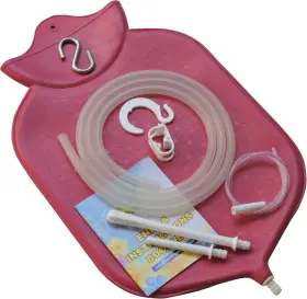 Healthgoodsin 445052949977 Enema Bag Kit For Colon Cleansing With Platinum Cured Silicone Hose 4 Quart Op