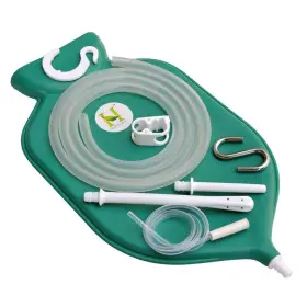 Healthgoodsin 640052227118 Enema Bag Kit For Colon Cleansing With Platinum Cured Silicone Hose 2 Quart