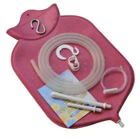 Healthgoodsin 757817274536 Enema Bag Kit For Colon Cleansing With Platinum Cured Silicone Hose 4 Quart Op