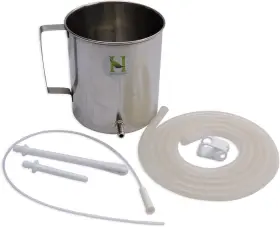 Sek-11 Healthgoodsin Stainless Steel Enema Bucket 1.5 Quart Ideal For Home Coffee With Platinu
