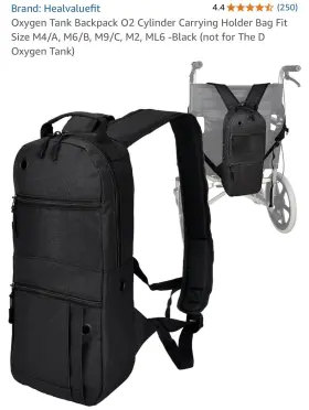 Xy20181131 Healvaluefit Oxygen Tank Backpack O2 Cylinder Carrying Holder Bag