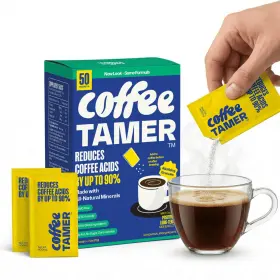 Heartburn-help Llc 744759891013 Coffee Tamer Acid Reducer Powder 50 Pack Box - All Natural