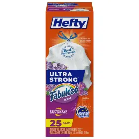 Hefty 013700325458 Ultra Strong Tall Kitchen Trash Bags Fabuloso 25 Count Pack Of 1