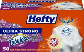 489662 Hefty Ultra Strong 13 Gallon Trash Bags Tall Kitchen White
