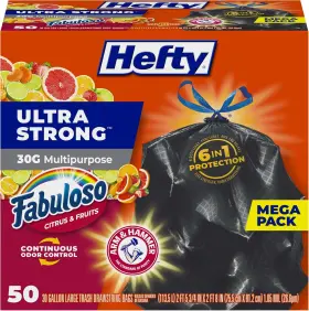 88848 Hefty Ultra Strong 30 50 Count Pack Of 1 Fabuloso Citrus And Fruits