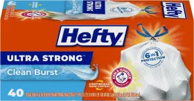 B01dm5f310 Hefty Ultra Strong Tall Kitchen Trash Bags Clean 1 Count Pack Of 40 White