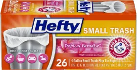 E21036 Hefty Scented Flap Tie Plastic 26 Count Pack Of 1 White