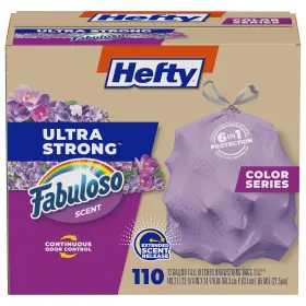 E8881200 Hefty Ultra Strong 13 Gallon Trash Bags Tall 1 Count Pack Of 110 Purple