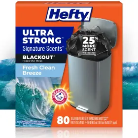 E8915211 Hefty Ultra Strong Signature Scents 13 Gallon 1 Count Pack Of 80 Black