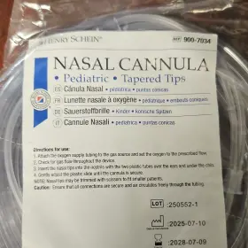 900-7034 Henry Schein Nasal Cannula Pediatric Tapered Tips Clear