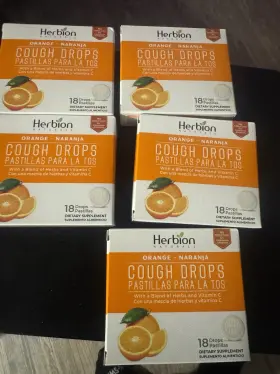 Ib0002 Herbion Naturals Cough Drops Orange Herbal Formula Menthol 5 Pl. Cheap