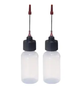 Hicet 746264118326 2 Pack 1 Oz Bottles With Stainless Needle Tip Precision Applicator Bottle