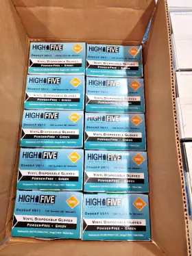 Higv511cs High Five Aloe Flex Powder-free Vinyl Disposable Gloves Size S Case Of 10 Boxes
