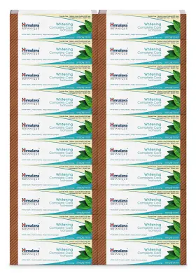 Himalaya 605069992015 Toothpaste Whitening Travel Size 20 Pack 0.74 Oz Botanique Complete
