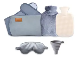 Hitopin 717025103141 3 In 1 Hot Water Bottle Pouch With Waist Cover Warm 24cm 16cm Gray