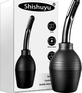 Hjturkey 313105650668 10 Oz Enema Bulb Kit With Storage Bag- Anal Or Vaginal Silicone Douche For Men O