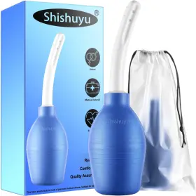 Hjturkey 705353912863 10 Oz Enema Bulb Kit With Storage Bag- Anal Or Vaginal Silicone Douche For Men O