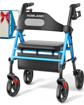 R2-lbu Homland Uska/r2-lbu/hdfzn/c07 Foldable Rollator Walker 350 Lb Capacity 8 Wheels
