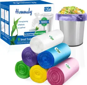 Hommaly 714035126221 1.2 Gallon Multi Small Trash 1 Count Pack Of 300 1.2gallon Multicolor