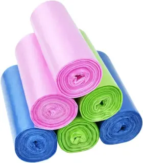 5167h6 Hommp 6 Gallon Trash Bags 120 Counts/ Rolls Blue Pink And Green