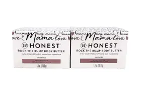 Honest Company 810022910443 Rock The Bump Unscented Body Butter 4 Oz. 2 Pack