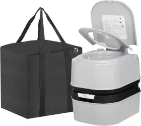 4555 Hsm 6.4 Gallon Waste Tank Portable Toilet For Camping Rv Boating Black