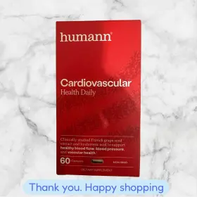 702001 Humann Cardiovascular Health Capsules Grape Seed Extract Hyaluronic Acid 60 Count Daily