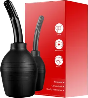 Huobaopao 445041157178 10 Oz Enema Bulb For Men Women Full Silicone Anal Douche Reusable Cleaner Leak