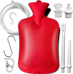 Huobaopao 445046619657 2 L Enema Bag Coffee Kit With 5.0 Ft. Long Silicone Hose Multi-siz