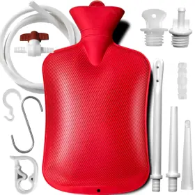 Huobaopao 717428009323 2 L Enema Bag With Switch Hot-water Bottle 5.0 Ft. Long Silicone Hose 3 Mult