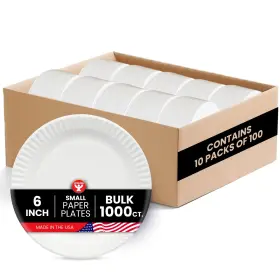 69610 Hygloss Paper Plates 6 Inch Disposable White 1000 Count Bulk Small Party 69610 Hygloss Paper Plates 6 Inch Disposable White 1000 Count Bulk Small Party