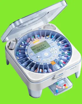 Ideerfit 614141538065 28 Day Automatic Pill Dispenser One Daily Dispense No App Sound And Light Ale
