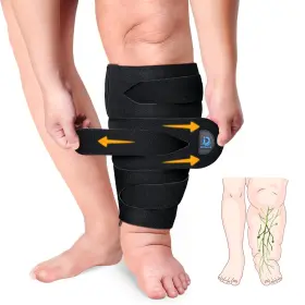 Idlbhxt01 Idonua Calf Lymphedema Compression Wrap Adjustable For Big Swollen Lower Leg Tall L
