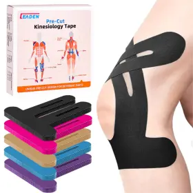 106904 Ieaden Kinesiology Tape Knee Support 20 Pcs Black