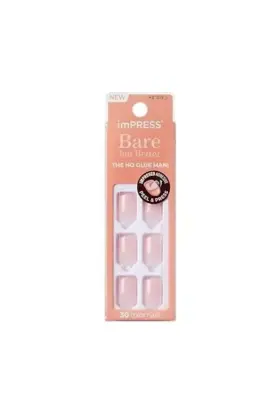 Imcb01 Impress Kiss No Glue Mani Press-on Nails Color Instinctft Light Pink Short