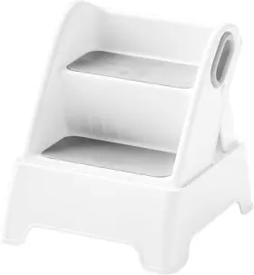Td-7630 Imvloaek Toddler Step Stool Adjustable 2 Stools For Kids Removable Sitting Gray