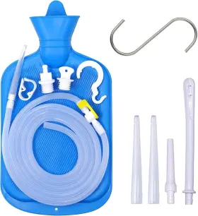 Inc 313023987976 Enema Bag 2l Home Kit With 6.5ft Long Silicone Hose 7 Tips Control