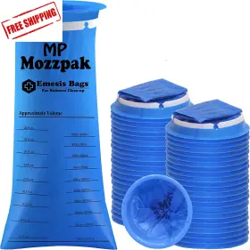 Inc 726084312678 50 Pack Disposable Emesis Vomit Puke Throw Up Barf Bags Air Sea Car Sickness Aid