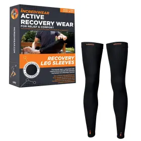 Ls905 Incrediwear 851791006074 Leg Sleeve 2pk Full Length Black X Large Pain Relief Recovery Long