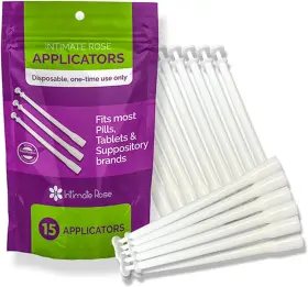 Ir-15count-applicator Intimate Rose 15 Count Vaginal Suppository Applicator - Pack Of