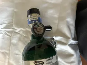 Hf2pcl4 Invacare New Homedfill Oxygen Cylinder. With Conserver Pressure Gauge