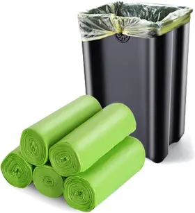 Inwaysin 736139302172 13-15 Gallon Trash Bags Plant Based 1 Count Pack Of 75 13 Gal Green