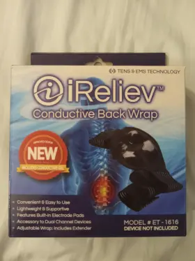 Et-1616 Ireliev 1616 Conductive Back Wrap Model Tens Device Not Included