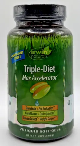 Irwin Naturals 710363593872 Triple-diet Max Accelerator 78 Liquid Soft-gels