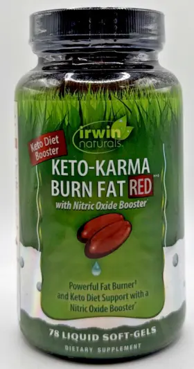Irwin Naturals 710363598464 Keto-karma Burn Fat Red 78 Liquid Soft-gels