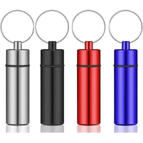 4sb10f Isnuff Portable Mini Travel Pill Box Medicine Vitamin Holder Case Black Blue Silver