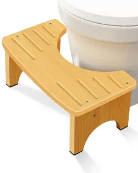 Jus-mtd-zm-2ys Jacnitad Bamboo Toilet Stool Squat Adult 6.5 Inch Squatting 6.5inch 1 Pack Wood