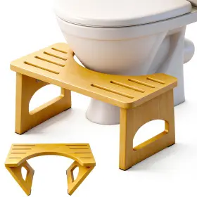 Jus-nzzdmtd-ys-2p Jacnitad Foldable Toilet Stool 2 Pack 7 Inches Poop Inch Of Foldable-wood