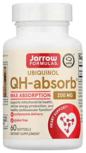 Jrw06026 Jarrow Formulas Coenzyme Q10 Softgels 200mg 60 Count Qh-absorb High Absorption